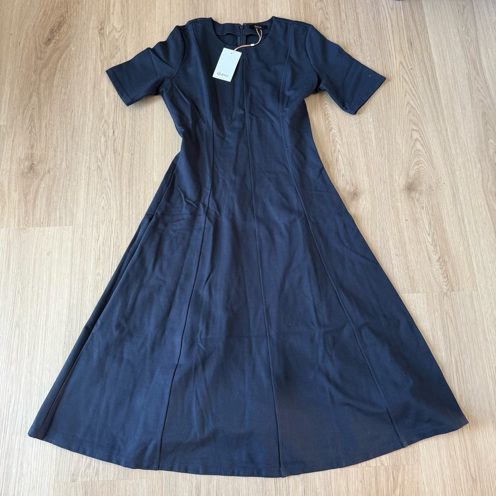 Quince Navy Midi Dress - Picture 2 of 3